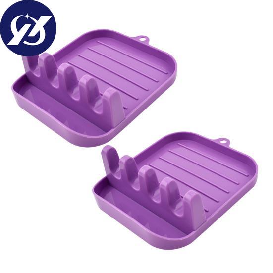 Yousheng 2Pcs Pot Lid Rack Easy To Clean Spoon Chopsticks Rest Holder Space-Saving Countertop Kitchen Utensil Holder for Home