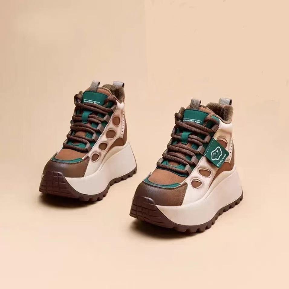 Dad shoes high-top shoes spring new thick-soled heightening sports and leisure shoes