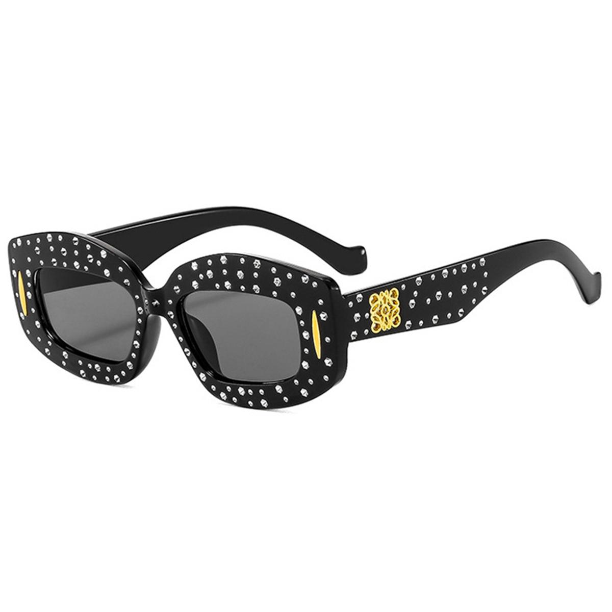 

New Diamond-encrusted Irregular Sunglasses Fashion Retro High Sense Cool Fashion Sunglasses.