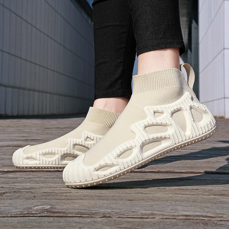 Calzini e scarpe traspiranti alla moda Scarpe sportive in tessuto a mosca tinta unita Scarpe per il tempo libero all'aperto da uomo e da donna Scarpe da tavolo 36-47