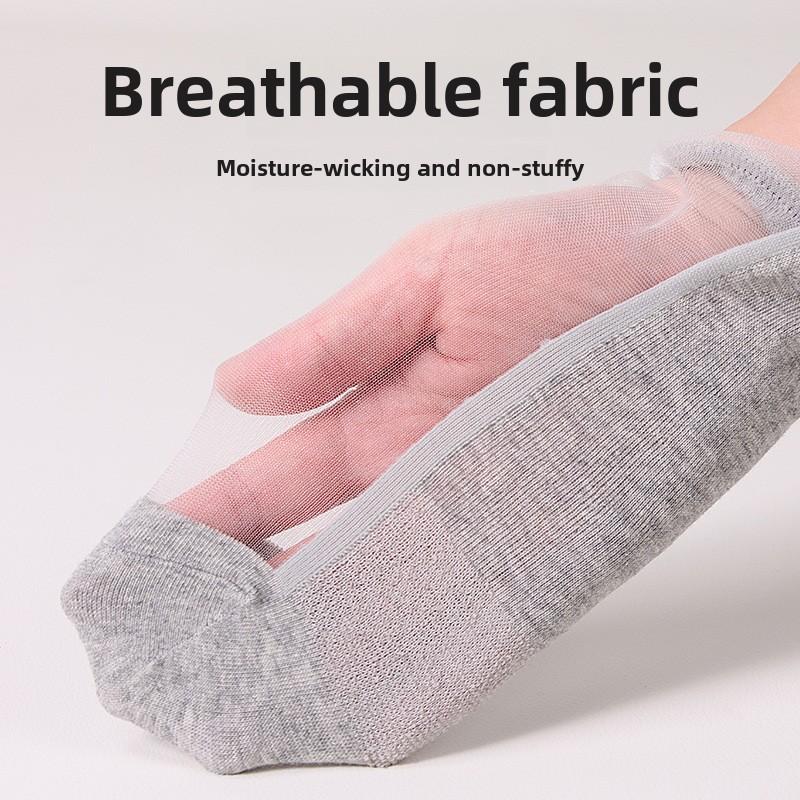 5 Paar Frühlings- und Sommer Herren Seidensocken Unsichtbare Socken Atmungsaktiv Einfache Seidensocken Herren Schweißabsorption Bootssocken Socken