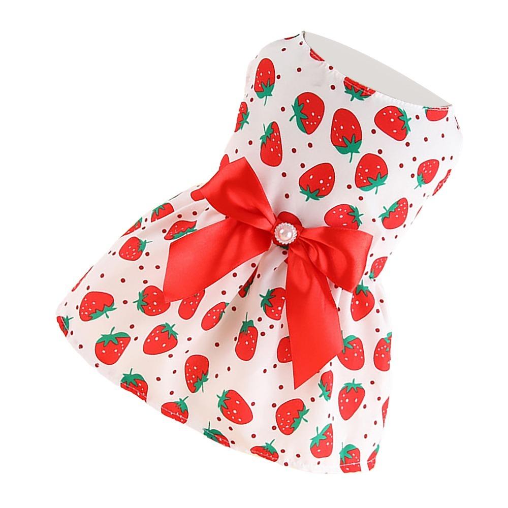Thin Dog Dress Lightweight Princess Outfit Eye-catching Strawberry Costume  Party Dressing