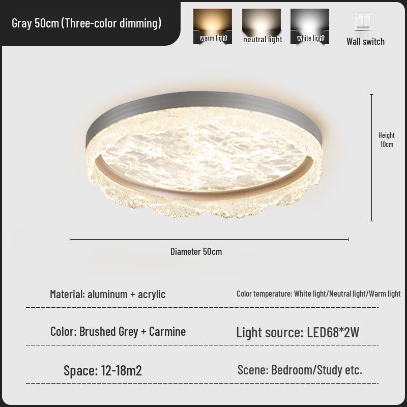 Xieduo 2025 Italian Light Luxury Ceiling Light for Eye Protection in Young Adult Bedrooms