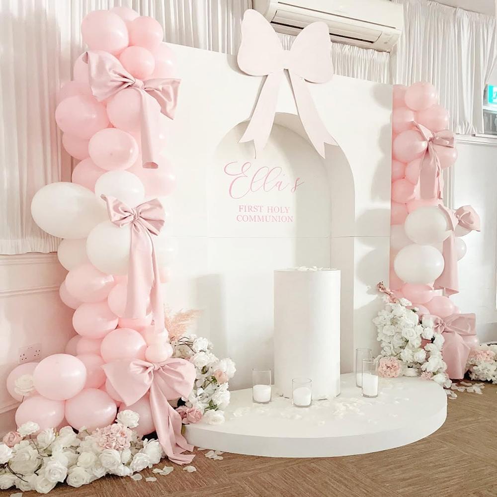 Pastel Pink Balloons Arch Kit Baby Pink White Ballon Garland Birthday Party Baby Shower Gender Reveal Wedding Anniversary Globos
