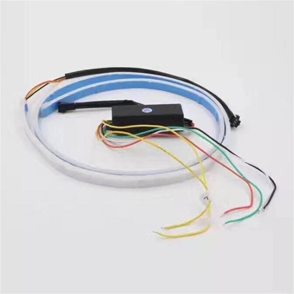 1.2m 12V Car Tailgate Strip Waterproof Brake Driving Turn Signal Light Blue+Red