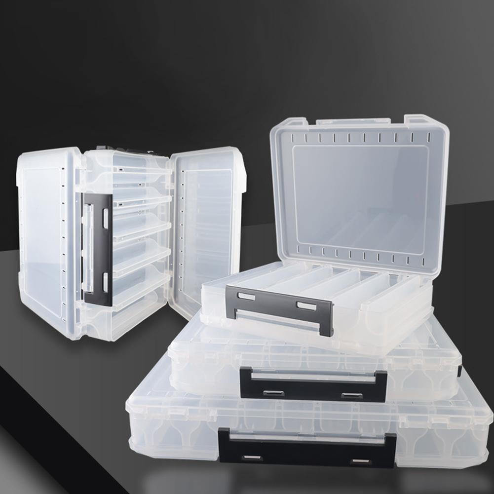 Double Sided Fishing Lure Hook Box 10/14/18 Compartment Fishing Lure Organizer Multifunctional Fishing Storage Case for Wobblers