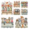 Funny Kitten Rhinestone Painting Coat Hook DIY Diamond Painting Art Hooks 3 Hooks Diamond Painting Hook Rail DIY Crafts Decor