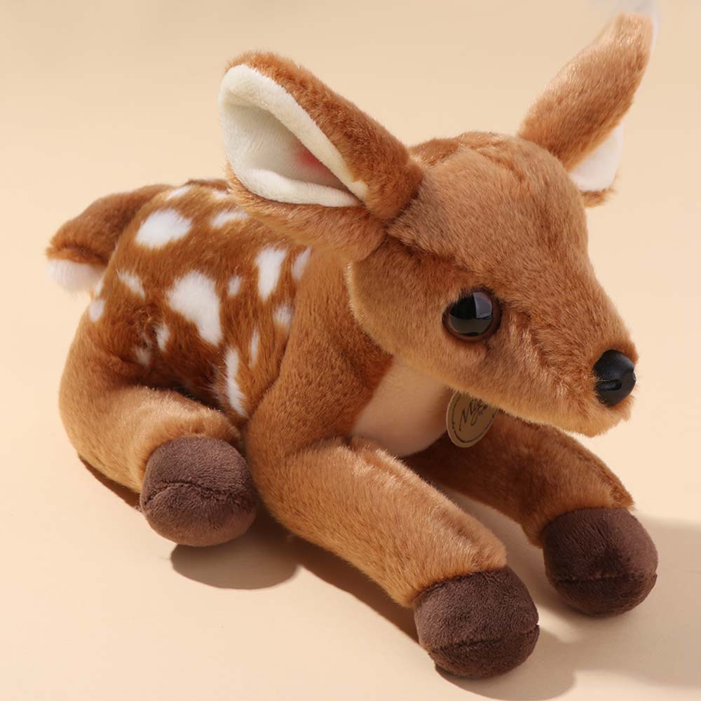 Forest Animal Stuffed Deer Dolls Soft Dolls Simulation Deer Toy Sika Deer Plush Birthday Gift