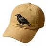 49MD Unisex Baseball Cap with Gothic Embroidery Crow Adjustable Snapbacks Dad Hat for Daily Activity Outdoor Sunproof Headwear