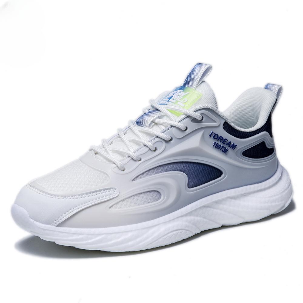 

Мужская обувь Легкая дышащая обувь для бега Новинка Осень 2024 Сетка Шнуровка Круглый Износостойкие Удобные Кроссовки Обувь для бега 44 белый