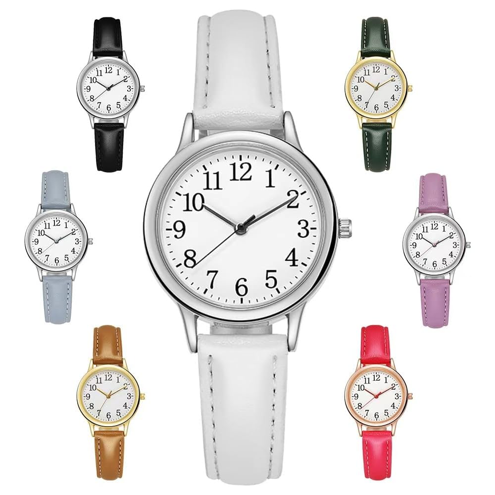 Fashionable Women s Analog Watch Lightweight Water Resistant Green Slim Band