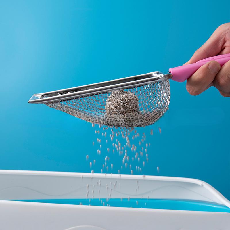 Cat Litter Shovel Pet Litter Tray Sand Scooper Shovel Sand Hanging Hole Small Holes Cat Litter Scooper Kitten Cleaning Tool