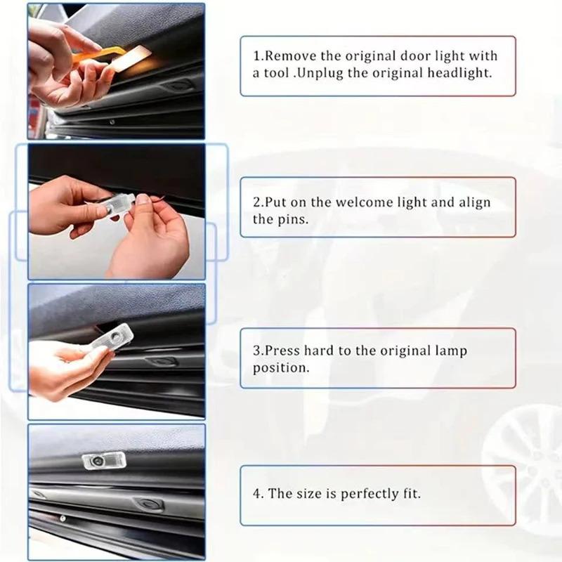 Dla BYD EV Han DM Song PLUS Qin PRO Seal EA1 Oświetlenie drzwi samochodowych światła powitalne światła ostrzegawcze wyjścia światła sygnałowe nocne