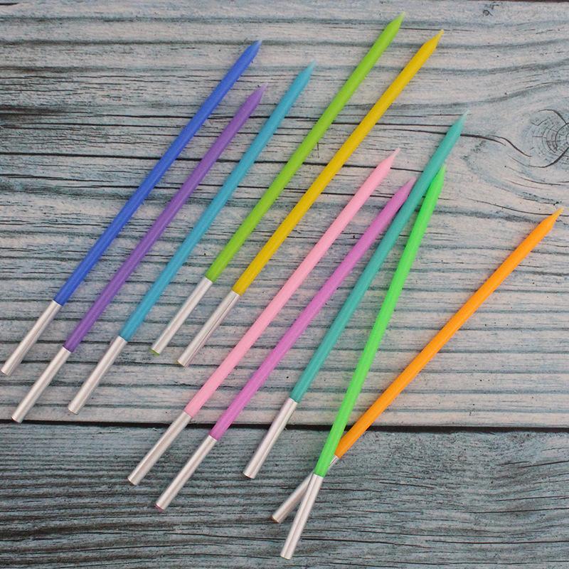 Ins Style Gradient Rainbow Candle Birthday Party Colorful Slender Straight Cake Decoration Pencil Candle