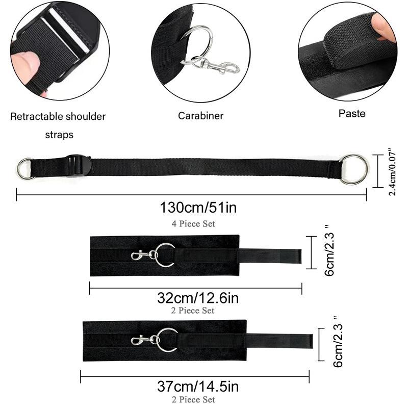 Sex Toys  Bondage Restraint Nipple Clamp Adjustable Bed Restraints Sex Straps Kit for Adult Couples Sex Games Bondage Gear