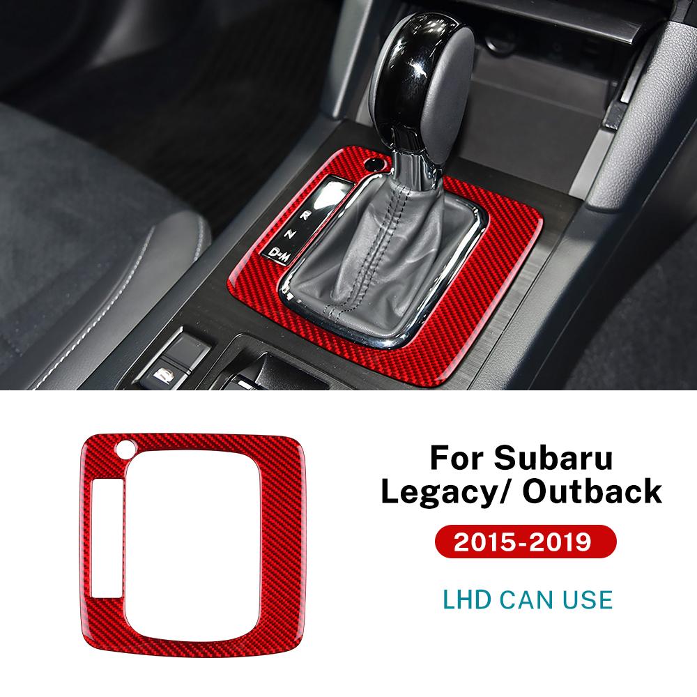 Real Carbon Fiber For Subaru Legacy Outback 2015 2016 2017 2018 2019 Accessories LHD RHD Car Gear Shift Panel Sticker Trim