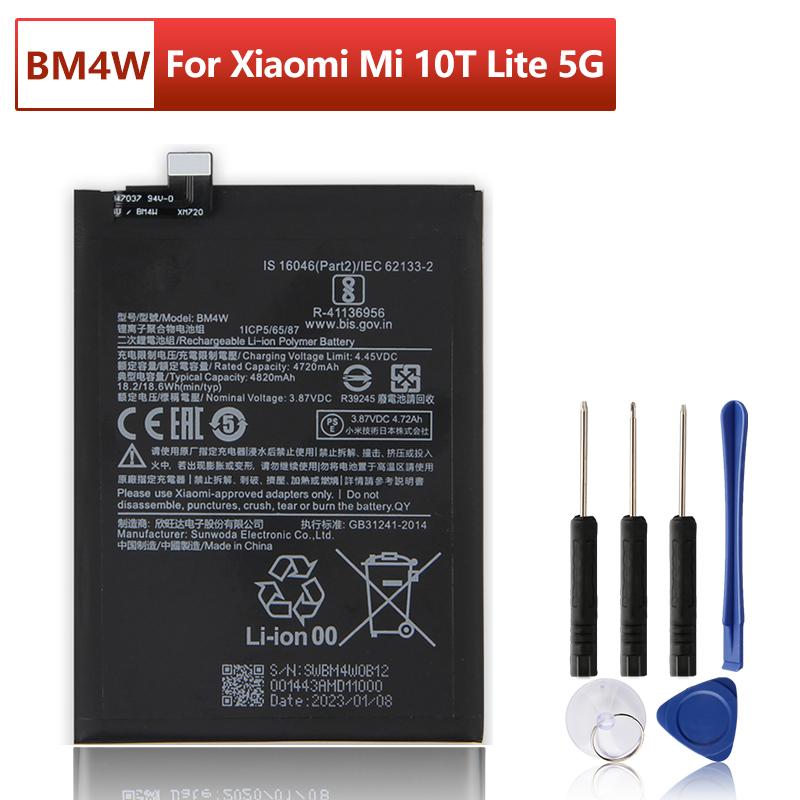 NEW Replacement Battery For Xiaomi Mi 10T Lite 5G BM4W Phone Battery 4820mAh