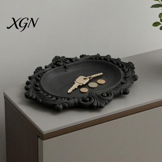 Versatile Storage Tray for Vanity Vintage Jewelry Tray, Decorative Trinket Dish Rings And Cosmetics, French Wedding Registry Style Elegant Organizer