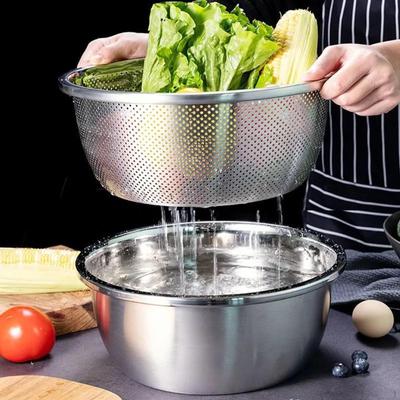 Coador de cozinha tigela de sopa peneira de mistura para arroz lavar frutas vegetais