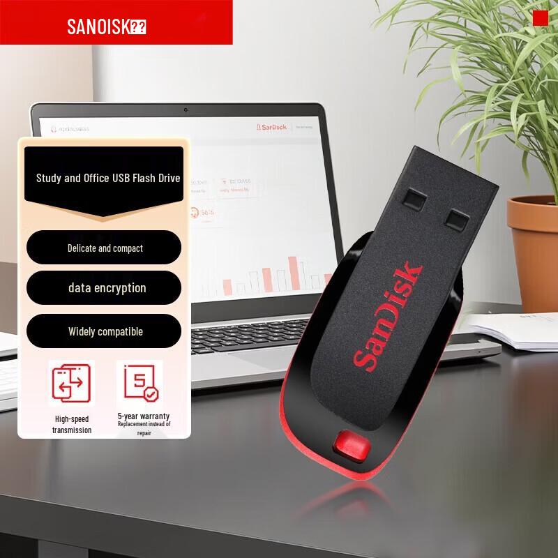SanDisk High-Speed Secure USB Flash Drive 32GB