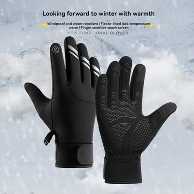 Gift Reflect Light Winter Gloves Ultralight Anti-Slip Touchscreen Gloves Thermal Windproof Outdoor Riding Mittens Motorcycle