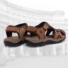 2017 ny stil herr sandaler tofflor äkta läder kohud manliga platta sandaler Halkfria läder sommarskor x1368 35