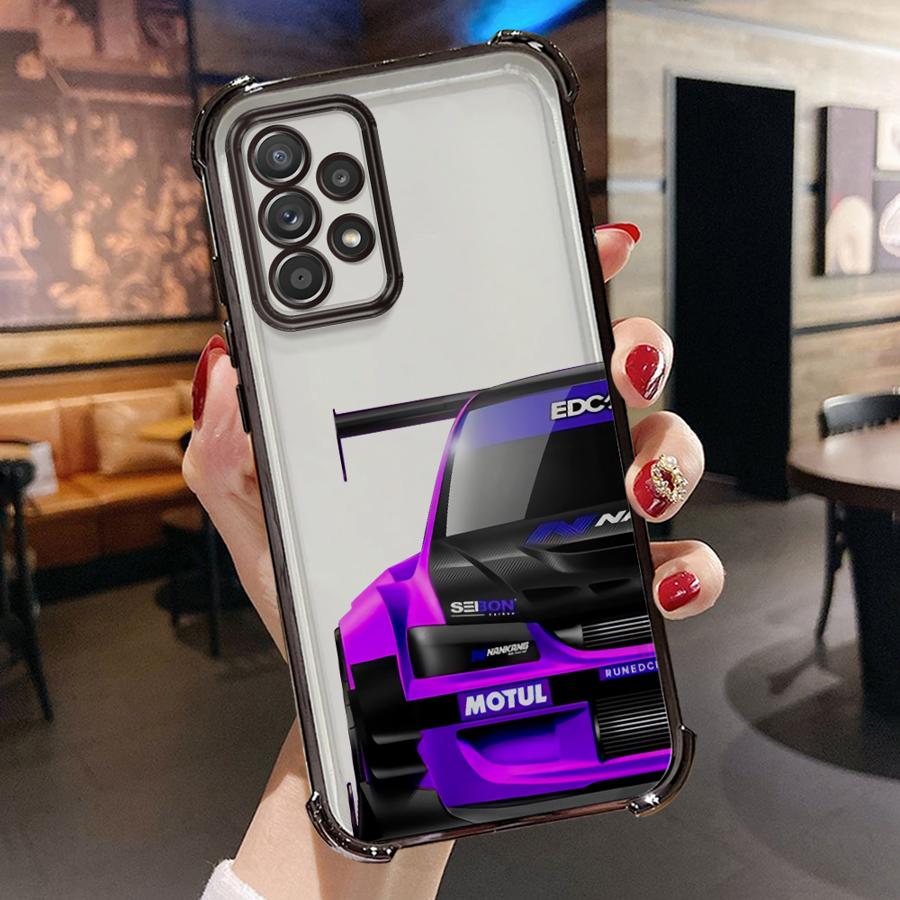 Phone Case for Samsung Galaxy A35 A36 A24 A33 A52 A17 A26 A13 A21s A16 A15 A25 Clear Cover Japanese JDM Drift Car