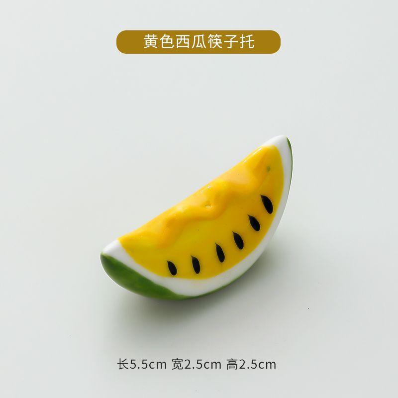 Japanese Style Cute Cartoon Fruit Ceramic Household Chopstick Rack Tableware Storage Rack Dining Table Decor Kitchen Accessories