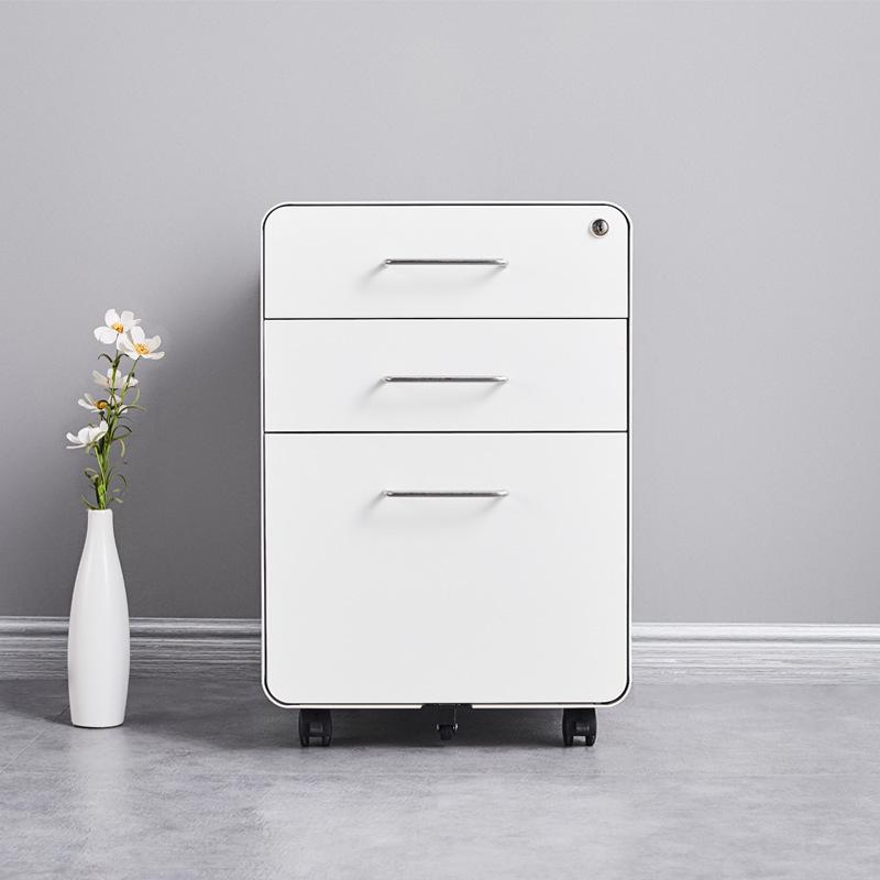 Mobile Metal Filing Cabinet with Lock - Under Desk Office Storage Drawer