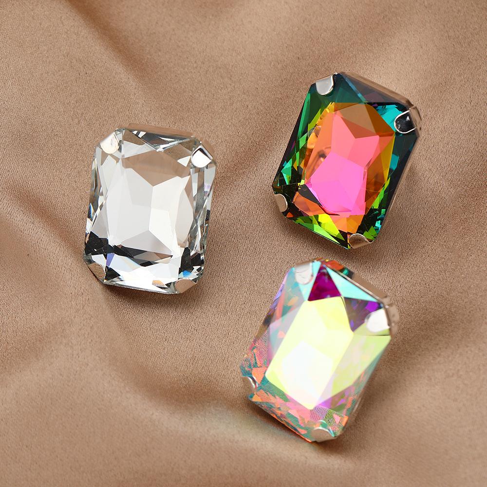 Crystal Octagonal Glass Rhinestones for Nail Art and Jewelry Rings