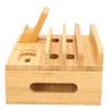 Bamboo Multi Devices Charging Station Charging Dock Stand Rack for Phone Tablet Watch