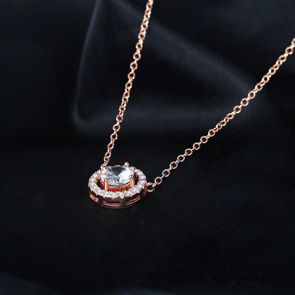 ZHOUYANG Pendants Necklace For Women Cubic Zirconia Rose Gold Neck Choker Chains Female Jewelry Gifts N317