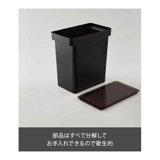 Yamazaki Jitsugyo Airtight Pet Food Stocker 12kg with Measuring Cup Black Approx. W41 X D24 X H42.5 (When Lid Is Open: Approx. H65.5) Cm Nooks Food