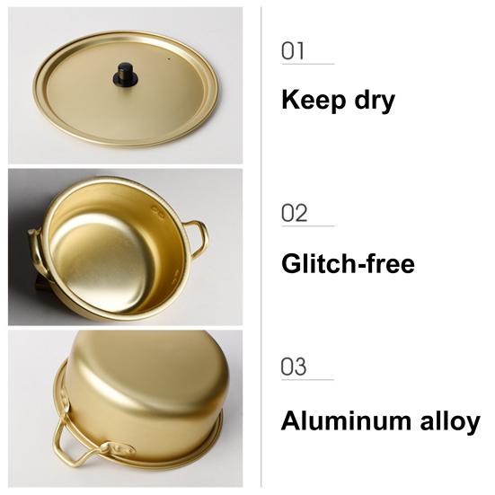 Oală cu tăiței, de calitate alimentară, din aluminiu, rezistent la căldură, simplitate