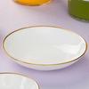 10-Pack Gold Rim Ceramic Sauce Dishes
