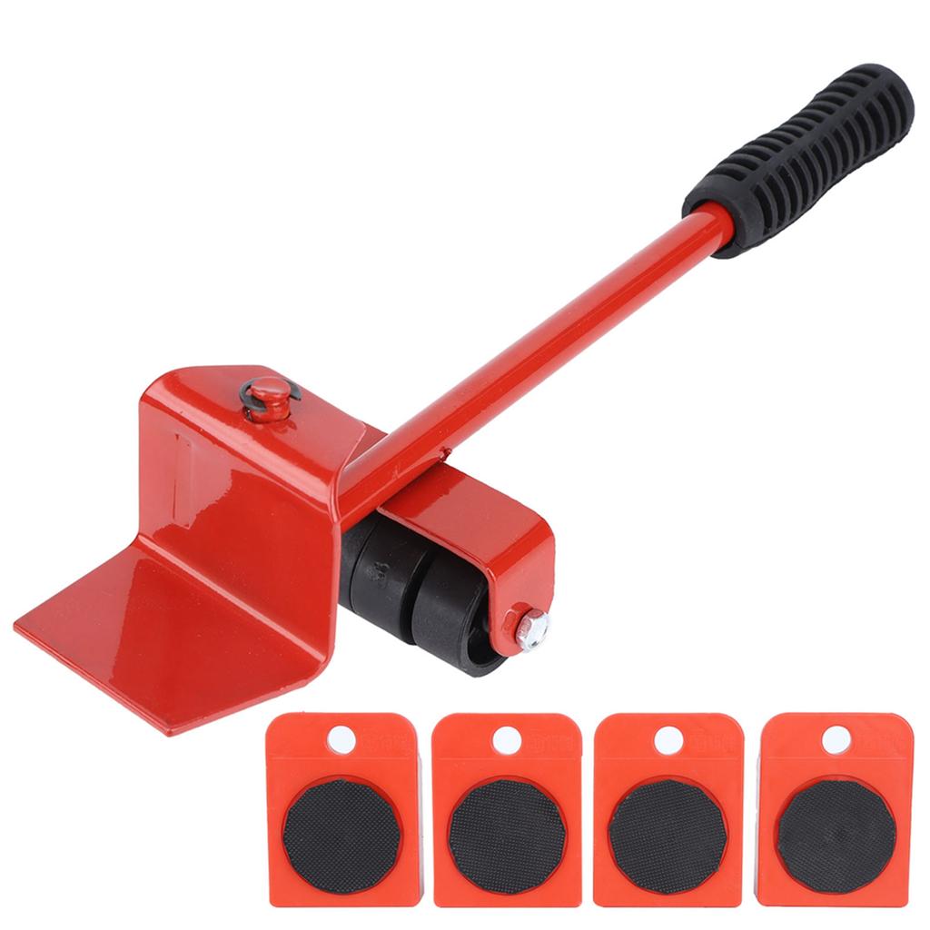 Möbelheber mit einfachen Gleitern, Schwerlasttransport, Heberollerwerkzeug mit Brecheisen