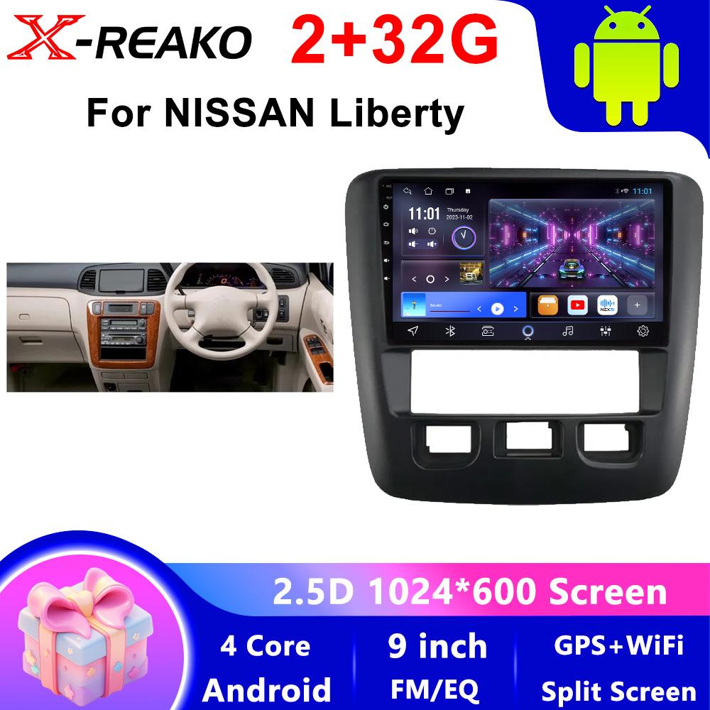 X-REAKO Car Video Player for Nissan liberty 1998-2004 GPS Navigation Built-in Dsp Carplay Autoradio Android Head Unit