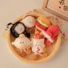 Dumpling Soup Hamburger Food Food Plush Toy Keychain Kids Stuffed Doll Animal