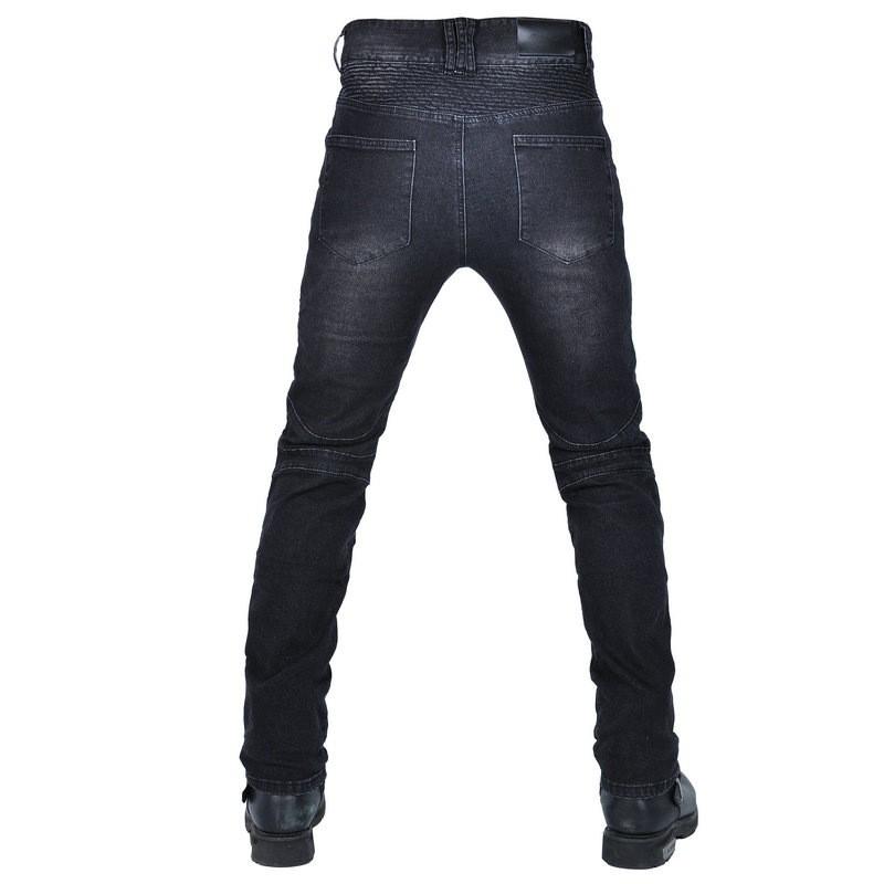 Mens Motorcycle Knee Pad Pants With Silicone Protection Elastic Straight Leg Riding Trousers Outdoor Motorbike Use