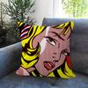 Roy Lichtenstein Pop Art Doublesided Printed pillow cover Short plush Suitable living rooms bedrooms sofas throw cushion cover