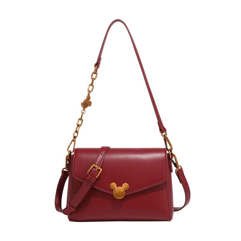 New Disney Mickey Series PU Shoulder Bag, Crossbody Bag Medium Size Women's Black Brown Walnut BMK-71891K