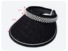 Sun visor for ladies sun UV UV wide 8433 [LeafIn] women, visor, hat, pearl, protection, protection, protection, brim, summer, cute, (A-White)