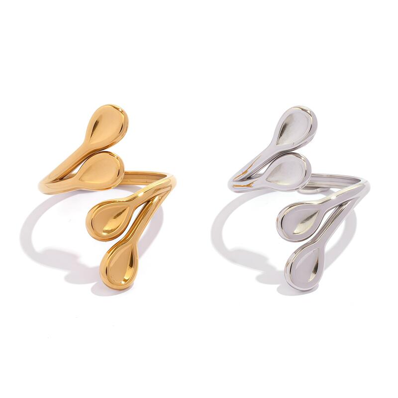 Geometrische Unregelmäßige Blatt Lange Verstellbare Ringe für Damen Herren Mode Klassisch Wasserdicht Öffnungsringe Party Schmuck Zubehör