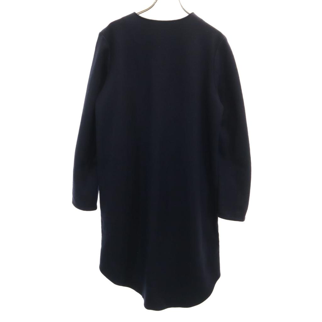 THE RERACS Made In Japan Wool Long Sleeve V Neck One Piece 38 Navy Women Used