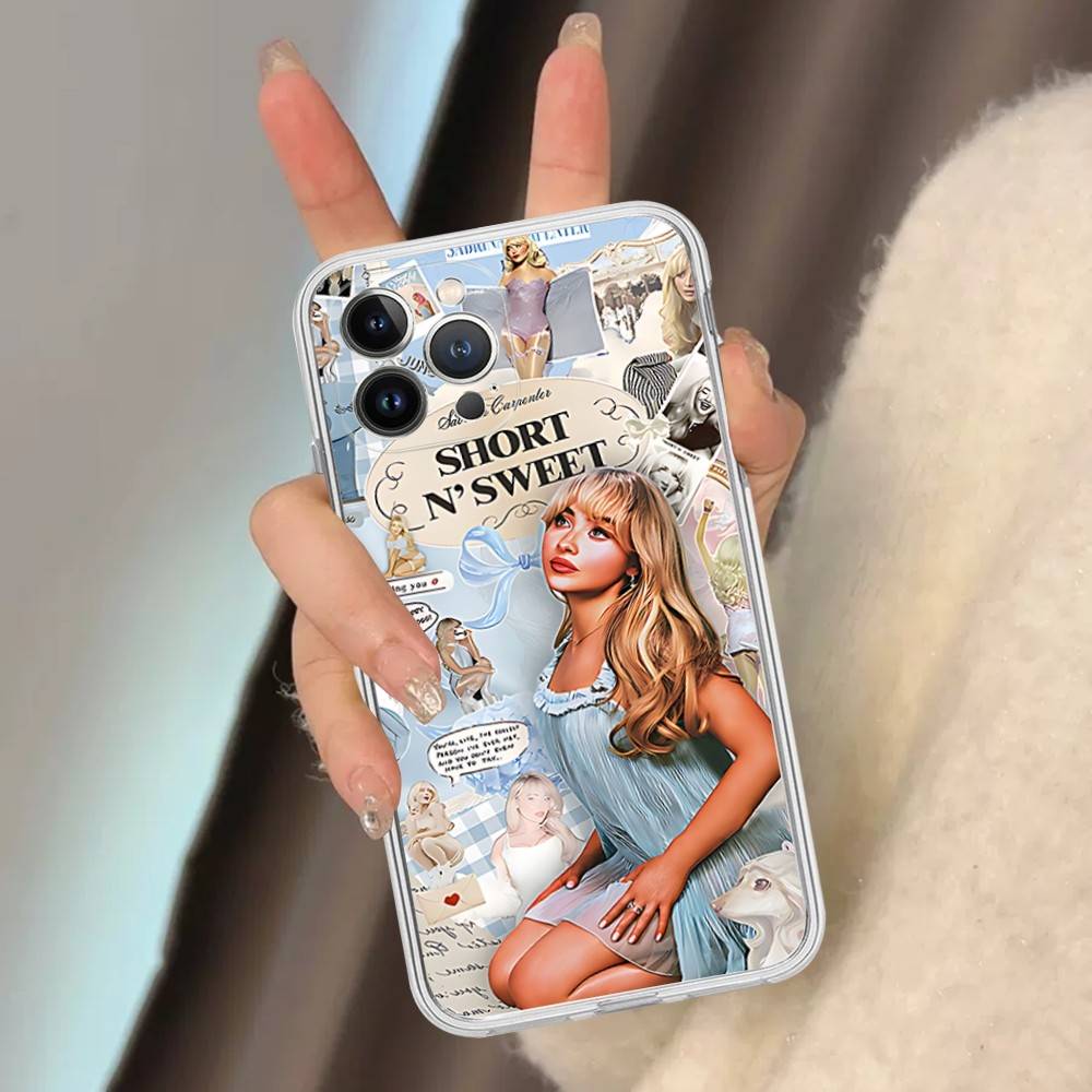 Custodia per telefono Singer S-Sabrina C-Carpenter Adatta per iPhone 16 15 Promax iPhone 14 11 12 High End 13 Pro Silicone