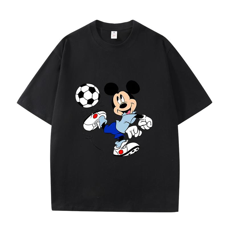 D06-94 MINISO 2026 Summer High-quality Printed Pure Cotton Shoulder Style Men's and Women's Round Neck Short Sleeved Couple T-shirt