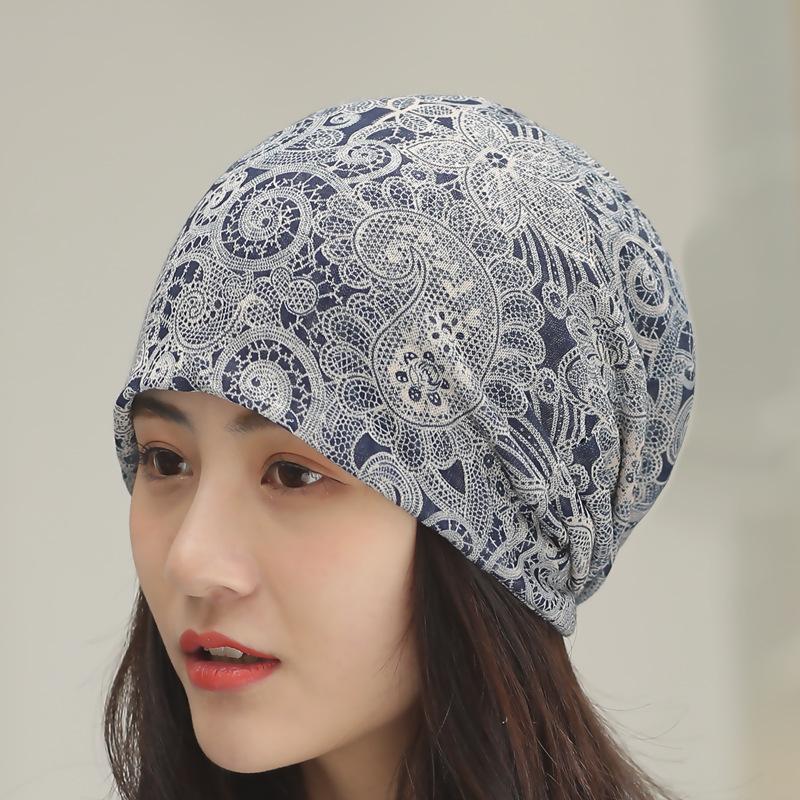 Spring And Summer Package Set Turban Cap Fashion Printing Bald Head Chemotherapy Cap Thin Section Pregnant Woman Monthly Hat Women's Hat