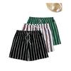 Moda Casual Verano Pantalones Cortos de Playa Secado Rápido Estampado Rayado Pantalones Cortos Estilo Calle para Hombres y Mujeres
