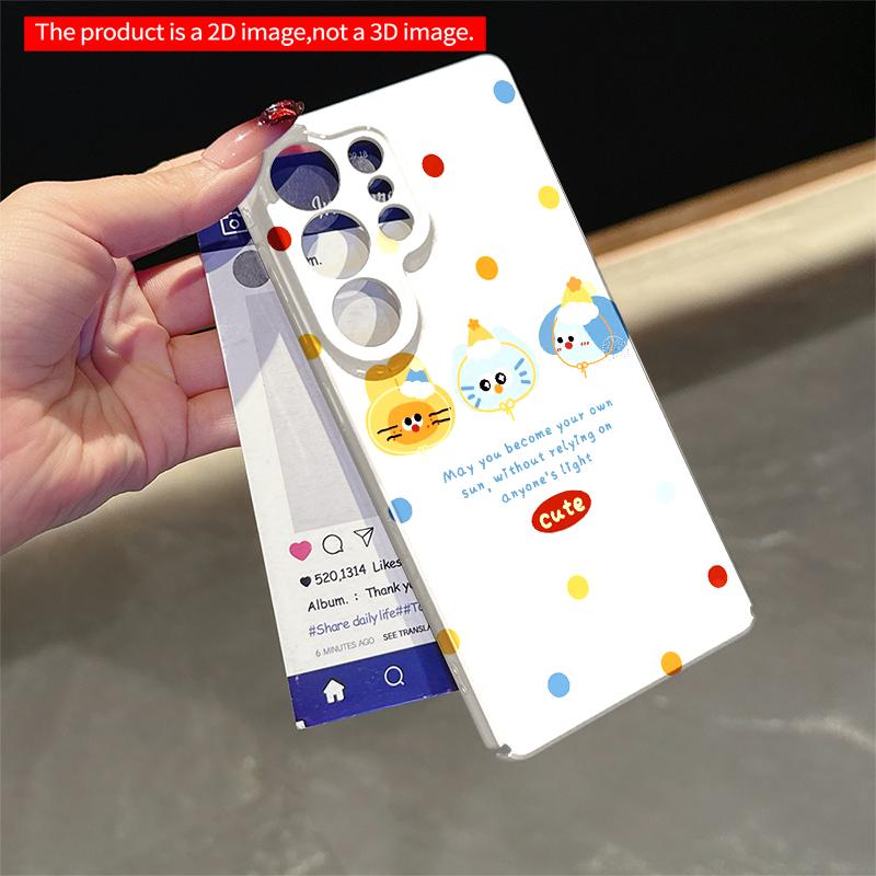 2DFlat Samsung Phone Case Cute Sun Characters Phone Case Applicable To Galaxy S22 S23 S24 S25ULTRA S26 A12 A13 A14 A15 A16 A34 A35 A54 A55