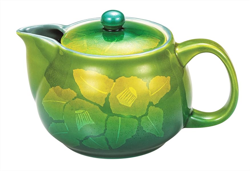 Kutani Ware Iwataya Teapot, Silver Camellia (with strainer) K9-625